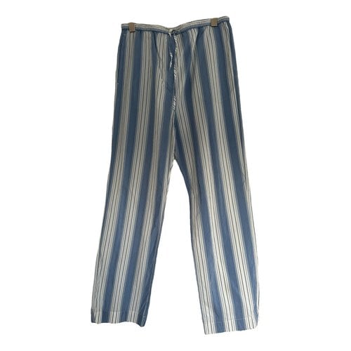 Pre-owned Totême Straight Pants In Blue