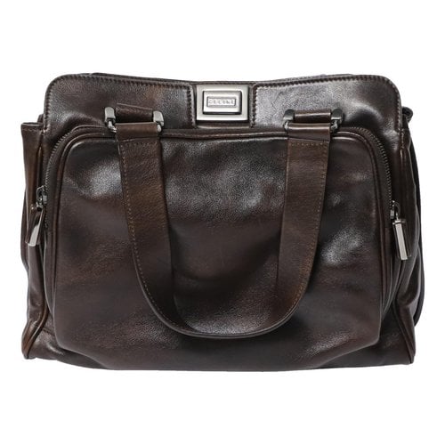 Pre-owned Celine Leather Bag In Brown
