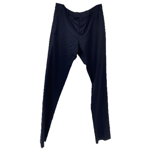 Pre-owned Salle Privée Wool Trousers In Navy
