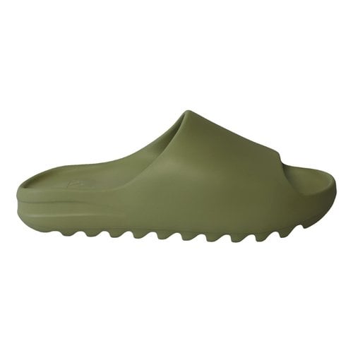 Pre-owned Yeezy X Adidas Flats In Green