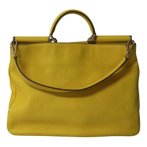 Pre-owned Dolce & Gabbana Leather Bag In Yellow