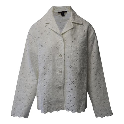 Pre-owned Louis Vuitton Linen Blouse In White