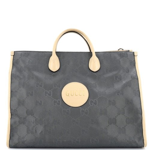 Pre-owned Gucci Leather Handbag In Grey