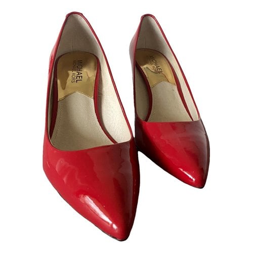Pre-owned Michael Kors Patent Leather Heels In Red