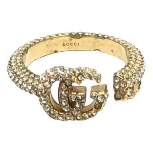 Pre-owned Gucci Gg Running Ring In Gold