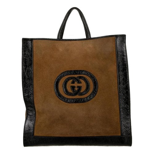 Pre-owned Gucci Ophidia Tote In Brown