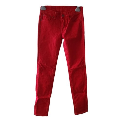 Pre-owned Ralph Lauren Slim Jeans In Red