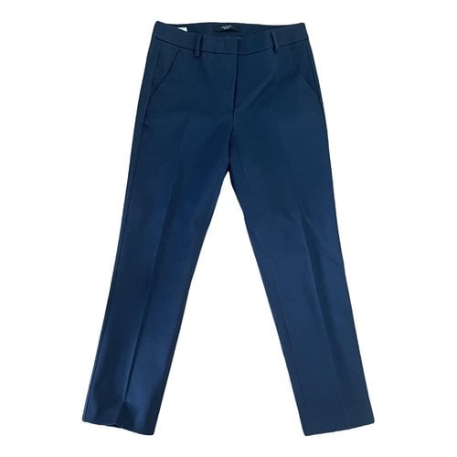 Pre-owned Max Mara Straight Pants In Blue