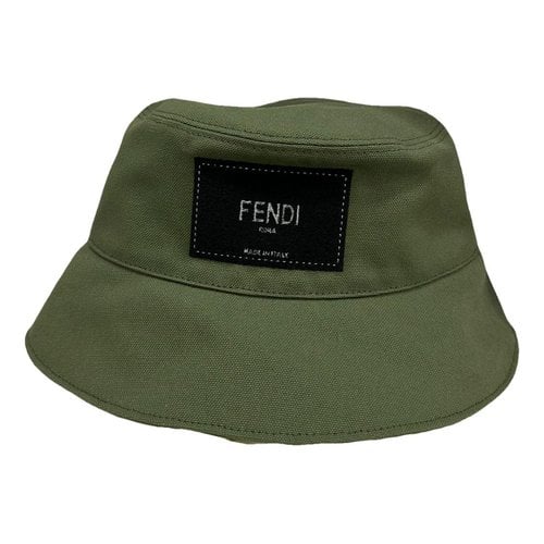 Pre-owned Fendi Cloth Hat In Green