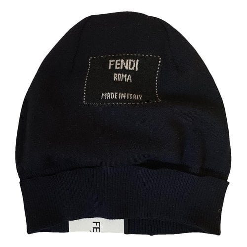 Pre-owned Fendi Cashmere Hat In Blue