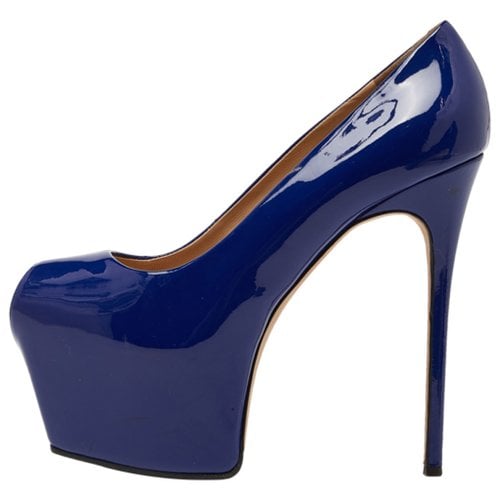 Pre-owned Giuseppe Zanotti Patent Leather Heels In Blue