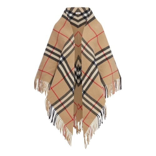 Pre-owned Burberry Wool Neckerchief In Camel