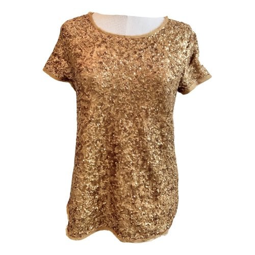 Pre-owned Zadig & Voltaire Glitter Blouse In Gold