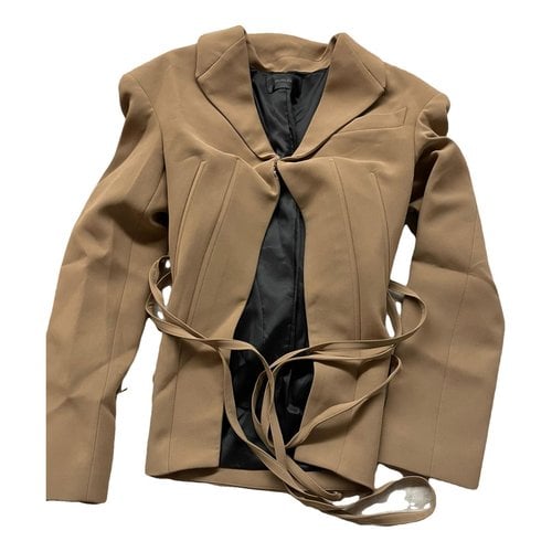 Pre-owned Mugler Suit Jacket In Brown