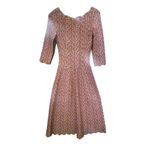 Pre-owned Alaïa Mid-length Dress In Burgundy
