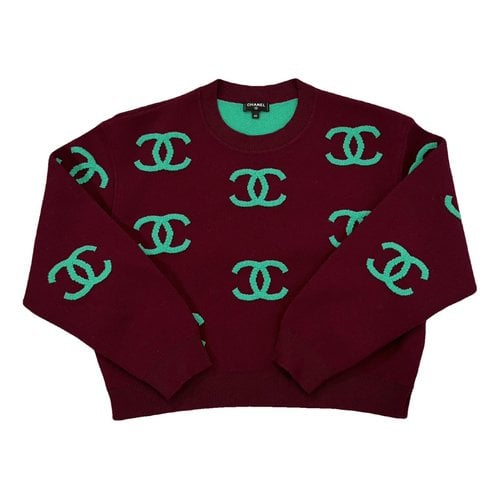 Pre-owned Chanel Cashmere Knitwear In Burgundy