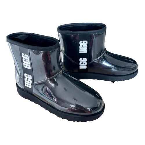 Pre-owned Ugg Wellington Boots In Black