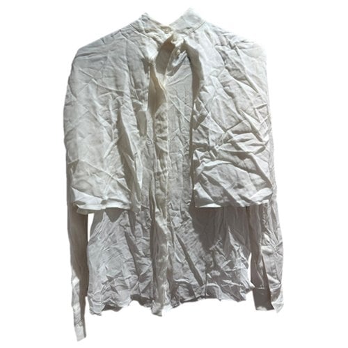 Pre-owned Valentino Vltn Silk Blouse In Anthracite