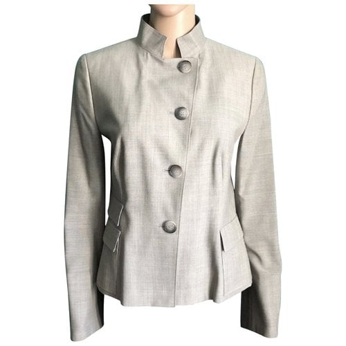 Pre-owned Akris Punto Wool Blazer In Grey