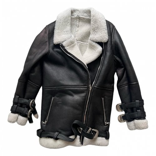 Pre-owned Dancassab Leather Jacket In Brown