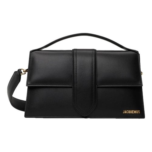 Pre-owned Jacquemus Le Bambino Leather Crossbody Bag In Black