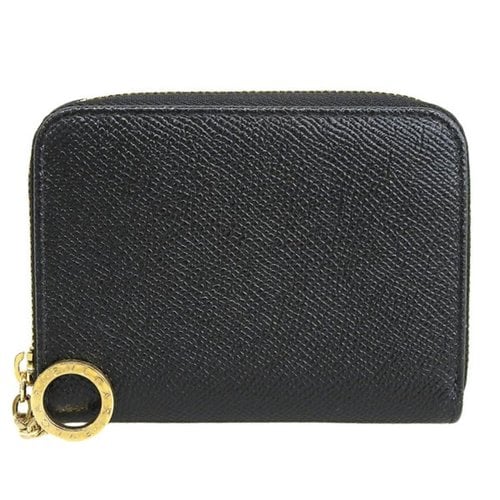Pre-owned Bvlgari Leather Purse In Black