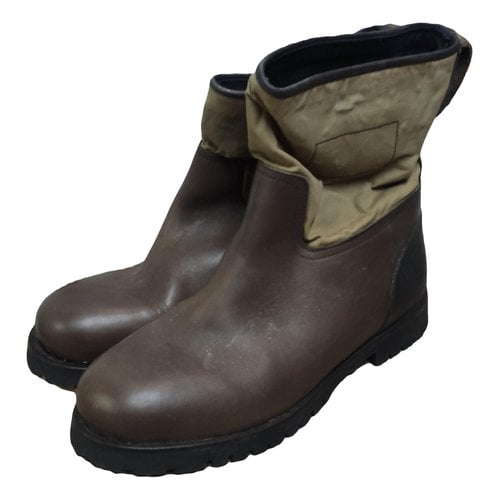 Pre-owned Blauer Leather Boots In Brown