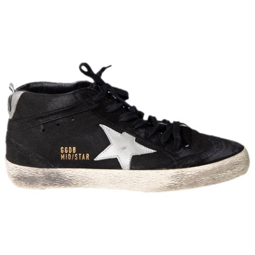 Pre-owned Golden Goose Superstar Trainers In Black