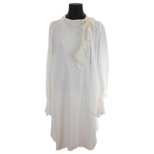 Pre-owned Chloé Silk Mini Dress In White