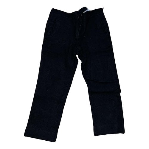Pre-owned Maison Margiela Wool Carot Pants In Black