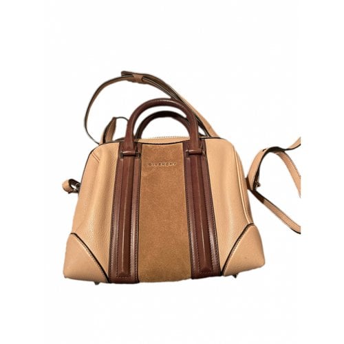 Pre-owned Givenchy Lucrezia Leather Handbag In Brown