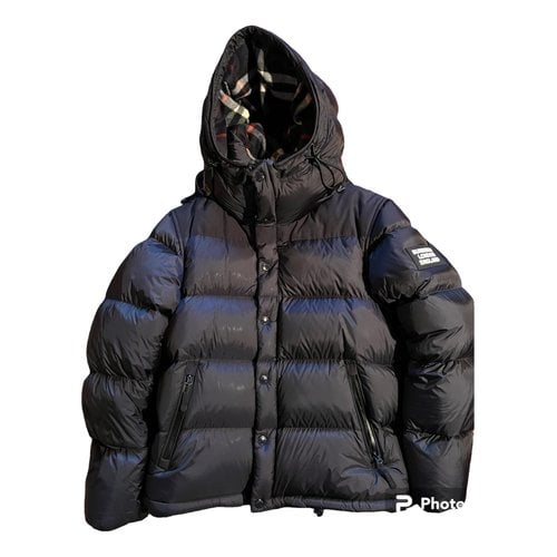Pre-owned Burberry Puffer In Blue