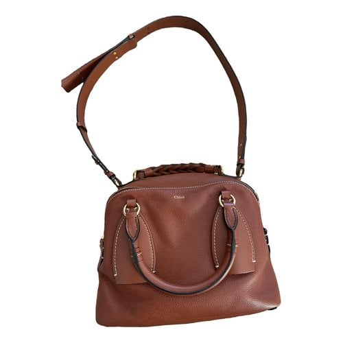 Pre-owned Chloé Leather Crossbody Bag In Burgundy