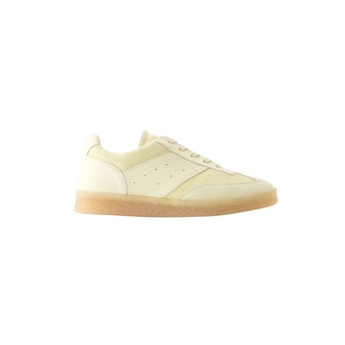 Pre-owned Maison Margiela Leather Trainers In Beige