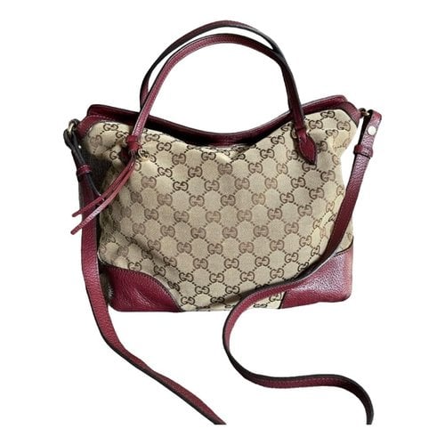 Pre-owned Gucci Bree Cloth Handbag In Burgundy
