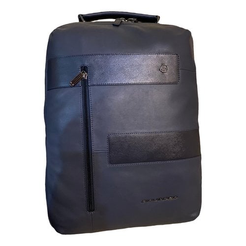 Pre-owned Piquadro Leather Bag In Blue