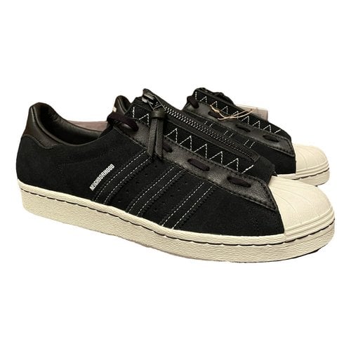 Pre-owned Adidas X Neighborhood Cloth Low Trainers In Black