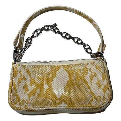 Pre-owned By Far Rachel Patent Leather Handbag In Yellow
