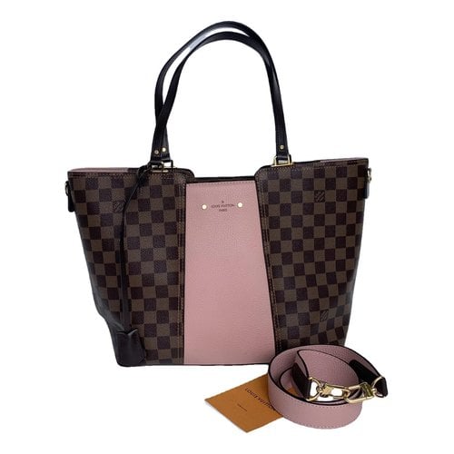 Pre-owned Louis Vuitton Jersey Leather Tote In Pink