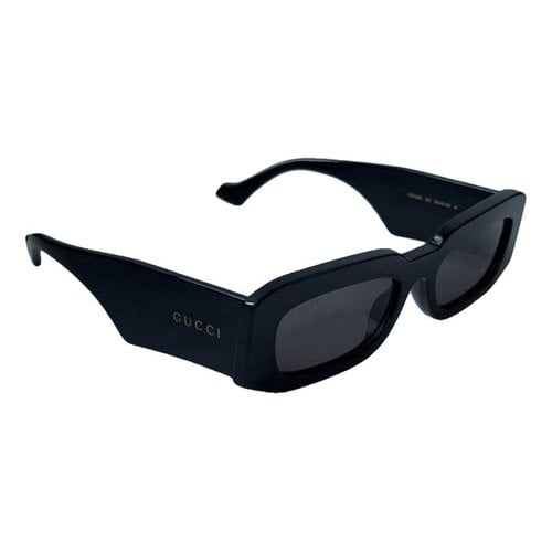 Pre-owned Gucci Oversized Sunglasses In Black