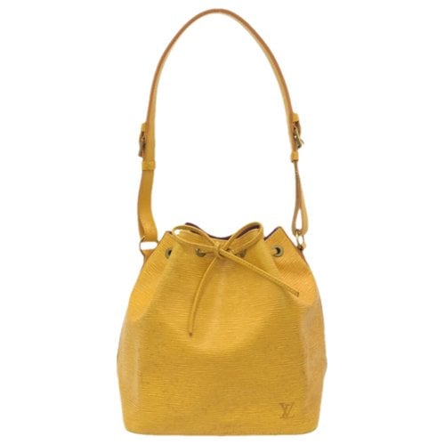 Pre-owned Louis Vuitton Noé Leather Handbag In Yellow