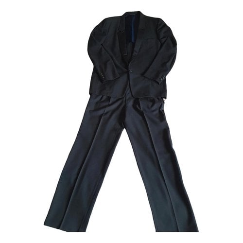 Pre-owned Versace Wool Suit In Anthracite
