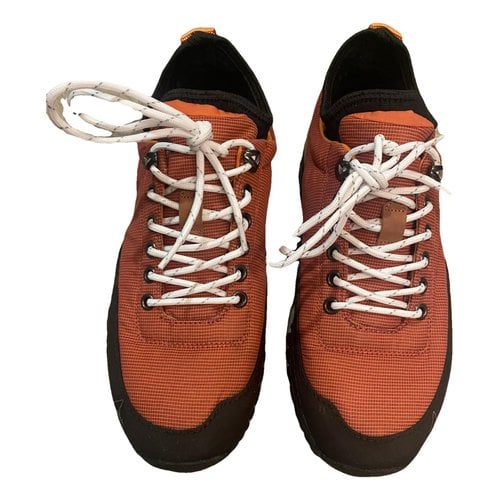 Pre-owned Roa Cloth Trainers In Orange