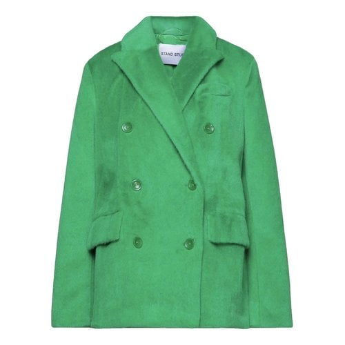 Pre-owned Stand Studio Faux Fur Coat In Green