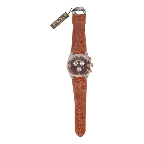 Pre-owned Roberto Cavalli Watch In Brown