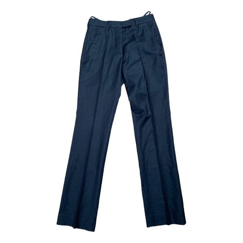 Pre-owned Helmut Lang Wool Straight Pants In Grey