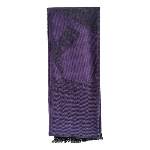 Pre-owned Bvlgari Wool Scarf In Purple