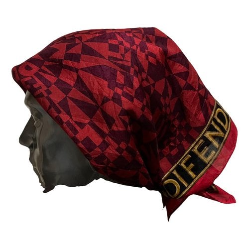 Pre-owned Fendi Scarf & Pocket Square In Red