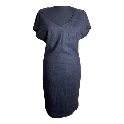 Pre-owned Luisa Cerano Wool Mid-length Dress In Anthracite