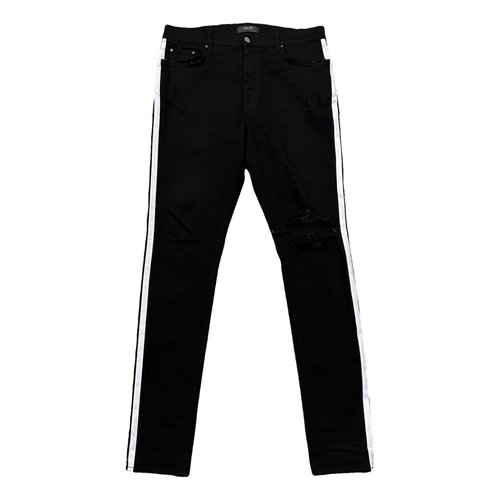 Pre-owned Amiri Straight Jeans In Black